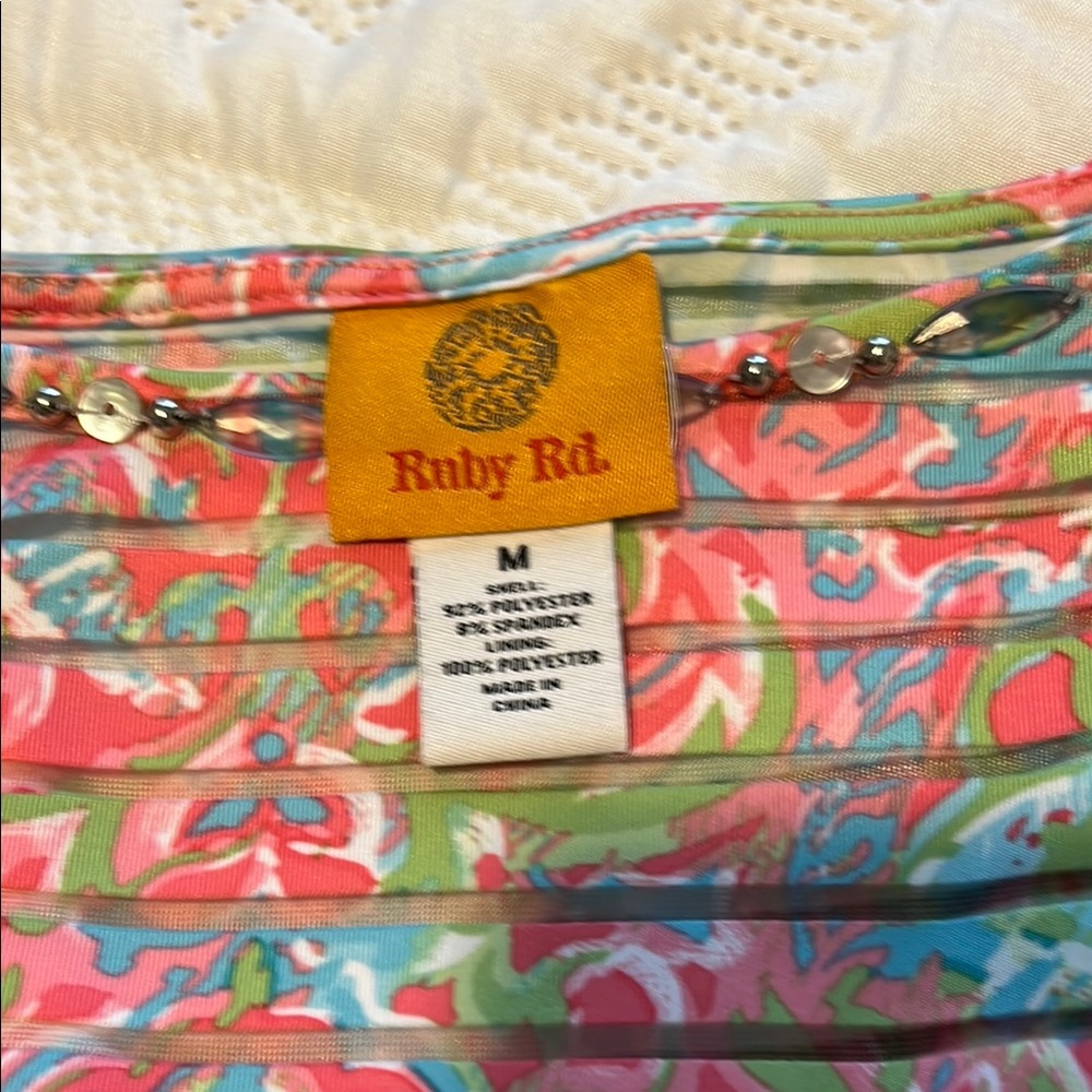 Ruby Rd. Colorful Swirl Print Blouse - image 7